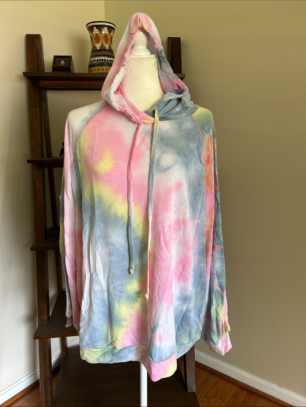 white birch Pastel Tie-Dye Pullover Hoodie